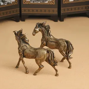 Bronze Steed Statues, Exquisite Horse Sculptures, Horse Ornaments Decor Room Metal