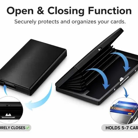 RFID Blocking Front Pocket Wallet – Men's Slim Stainless Steel Minimalist Card Holder