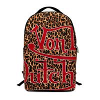 Von Dutch Large Leopard Print Backpack