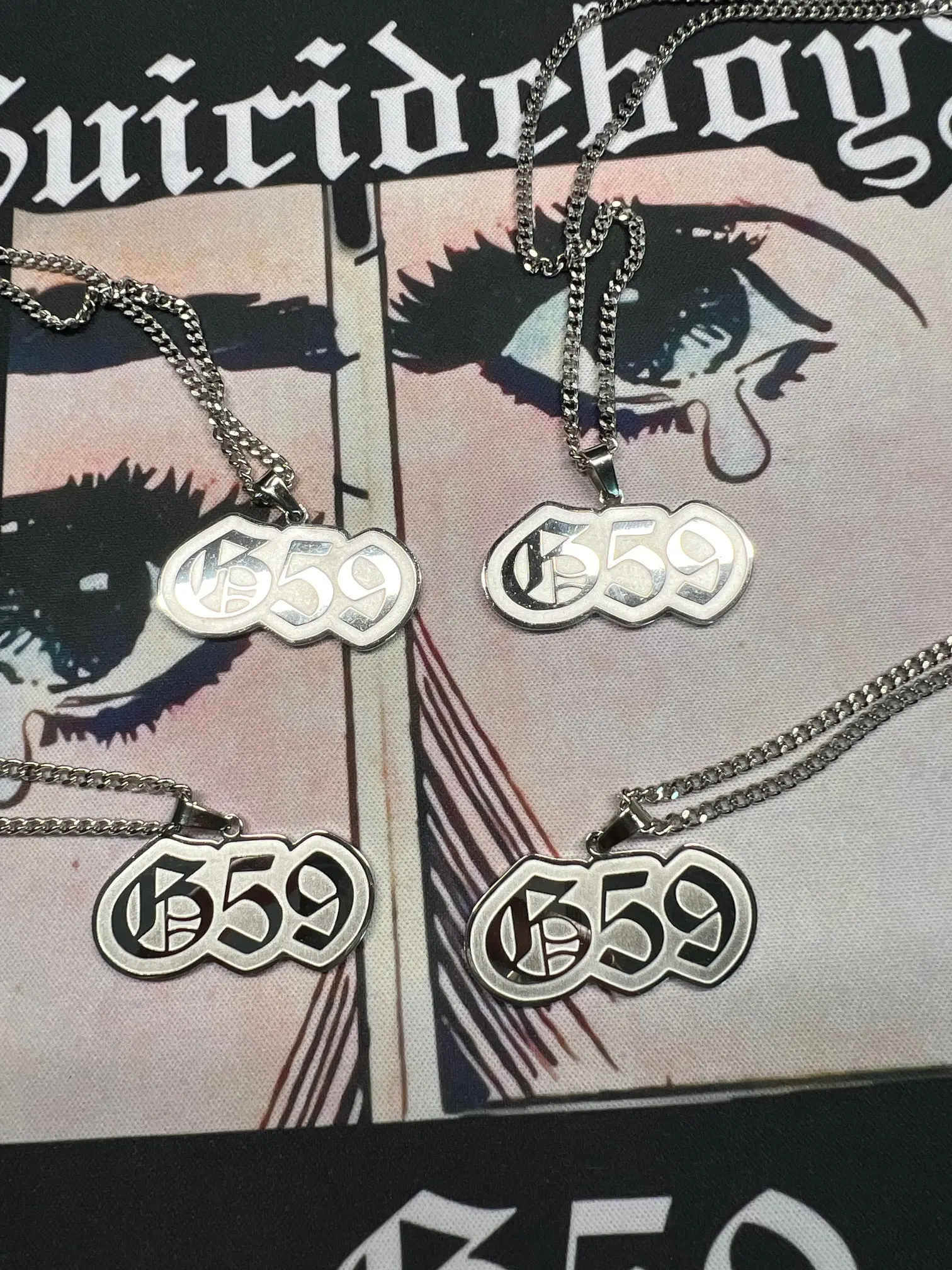G-59 Stainless Steel Rapper Necklace