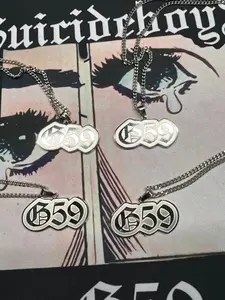 G-59 Stainless Steel Rapper Necklace