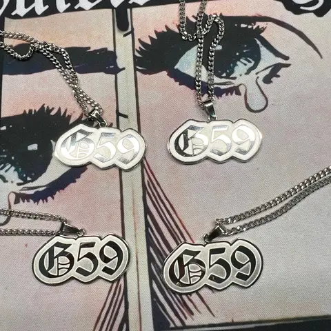 G-59 Stainless Steel Rapper Necklace