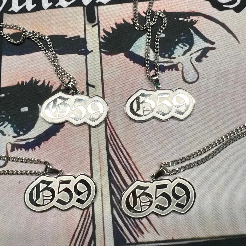 G-59 Stainless Steel Rapper Necklace