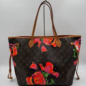 Pre-owned Louis Vuitton Leather Tote Bags 2009 Rose Neverfull MM Shoulder Tote Bag LV107Fei VI0029 Classic Rose Color LV107Fei VI0029