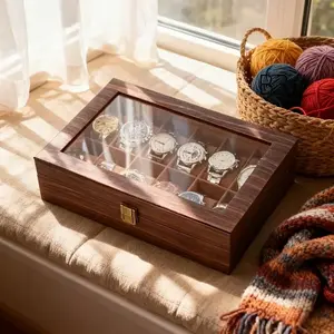 Wooden watch storage box, practical and beautiful, is an ideal choice for home decoration, men's gifts, watch enthusiasts, and recent graduates.It combines quality and practicality, making it perfect as a birthday, housewarming, or holiday gift