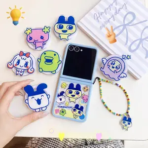 Ins Japanese-style cute  compatible with Samsung Zflip7 phone case, foldable screen Zflip6/5 magnetic attachment protection cover, bracelet