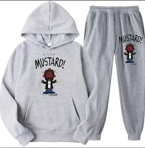 Funny Kendrick L Mustard Outift,Sweatsuits Sweatshirt and Sweatpants, Unisex, Comfort, Trendy and Sporty