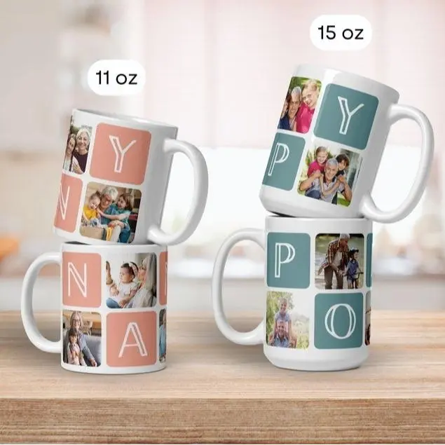 [Sale Up to 68% ] Personalised Grandad Mug Custom Grandpa Photo Mug for Grandad Birthday Gift for PAPA 60th Birthday Gift from Grandchildren Picture Grid Gift Gift for dad, gift for him