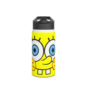 Spongebob Stainless Steel Water Bottle, Standard Lid