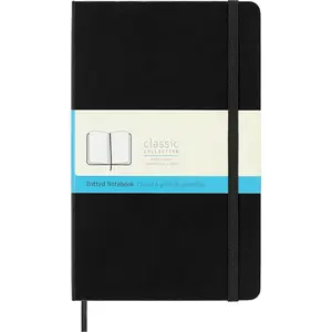Classic Notebook, Large, Dotted, Black, Hard Cover (5 x 8.25)