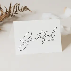 25 Blank Thank You Cards with Envelopes by ThreeKin, 3.5 x 5 Inch Folded Grateful for You Cards, Perfect for Weddings, Graduations, Baby Showers, Business, Birthdays - All Occasion Stationery Set