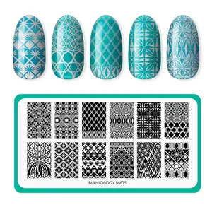 Jeweled Glass (M675) - Nail Stamping Plate