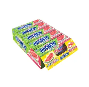 HI-CHEW Watermelon - Box of 15 Sticks, 1.76oz ea | Unique Fun Soft & Chewy Taffy Candy | Immensely Juicy Fruit Flavors