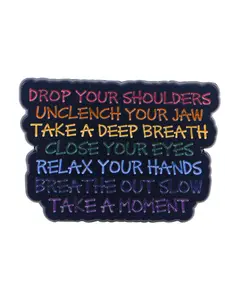 Colorful Unique Relax Quote Brooch Zinc Alloy Badge, Unisex Fashion Accessory, Perfect Gift for Friends and Colleagues, Stylish Jewelry