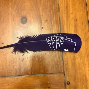 Purple Ace Custom Hat Feather