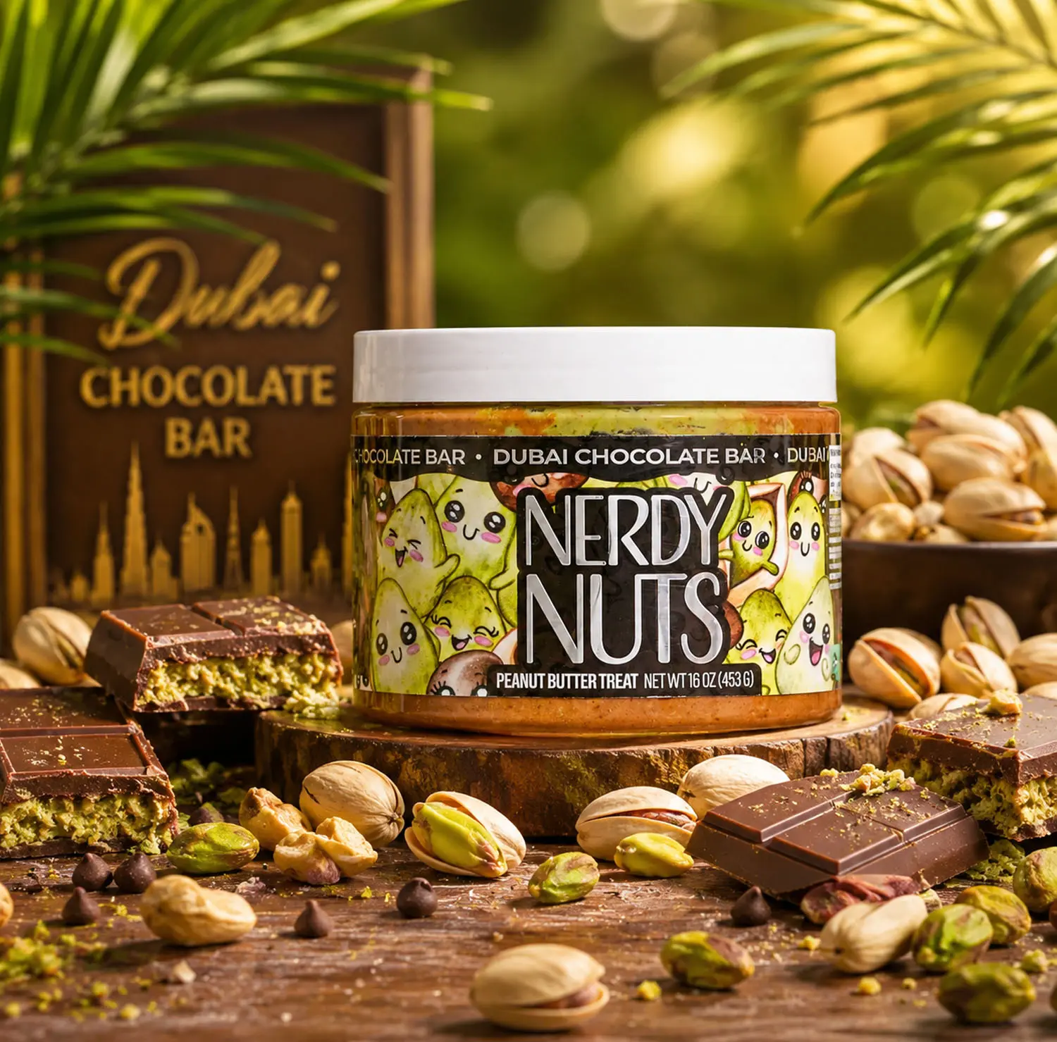 Dubai Chocolate Bar Peanut Butter Treat