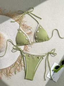 Women's Split Bikini Swimsuit With Shell Pattern