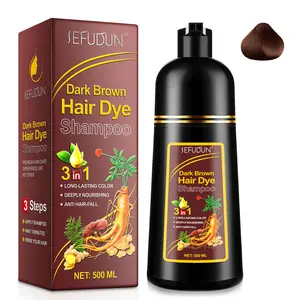 SEFUDUN 3in1 Dyeing Shampoo 500ml/1 bottle, brown semi-permanent dyeing shampoo, triple effects of shampooing, hair care and hair dyeing, professional salon dyeing shampoo, suitable for both men and women, Haircare, Hair Products
