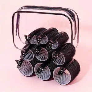 No Heat Curling Wand Set, DIY Hair Styling Tools, 9 Wands, 9 Clips, 1 Storage Bag, Portable Hair Accessories, Curling and Braiding Supplies, Hair Styler Set