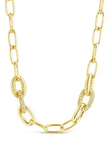 Samar CZ-Encrusted Chain Link Necklace