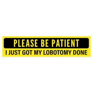 I Just Got My Lobotomy Done bumper sticker