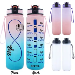 1pc 32oz Sports Water Bottle Police Wife Infinity Symbol Design Feature Ideal for Daily Use Gift Option Outdoor Durable Large Capacity Hiking Water Bottle Time Marker Office Water Bottle for Hydration