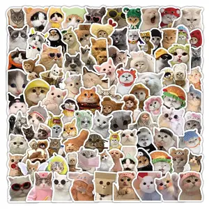 100 Pcs Realistic Cat Photo Stickers - Lifelike Feline Decals for Journals & Phone Cases Papery Pop Store