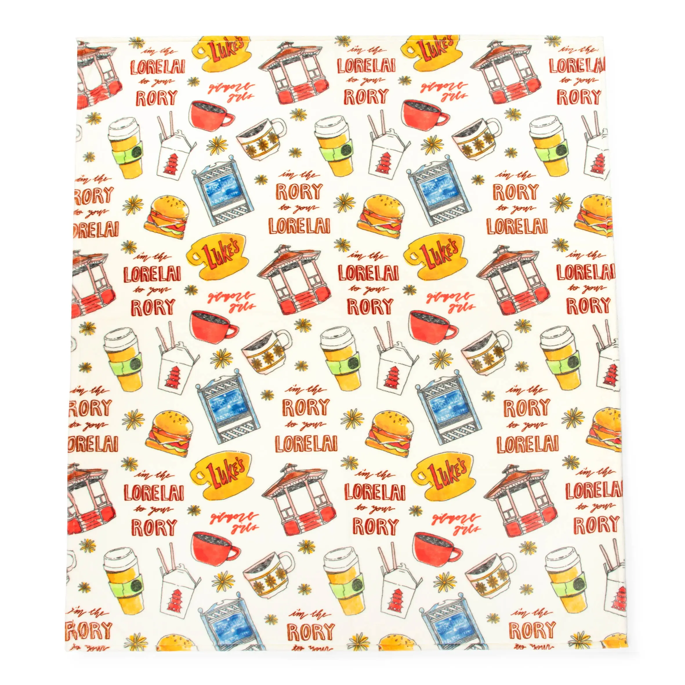 Jay Franco Official Warner Brothers Gilmore Girls & Friends Super Plush Large Throw Blanket - Bedroom Bedding, Home Decor, Soft for Bed, Watch Party Use (60x70 in, 60x90 in), Bedroom Bedding Blankets, Soft Throw Blanket