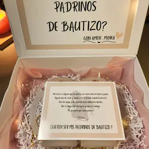 Girl Godparents Proposal Gift Box with Two Beautiful Glasses for Special Occasions