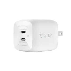 Belkin BoostCharge Pro Dual USB-C GaN Wall Charger with PPS 45W Belkin BoostCharge Pro Dual USB-C GaN Wall Charger with PPS 45W