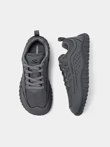 HOBIBEAR Women's Wide Fit PU Leather Casual Shoes, Low Top Round Toe Running Sneakers, Sporty Running Shoes, Road Running Shoes, Lightweight Comfortable Walking Footwear for All Seasons