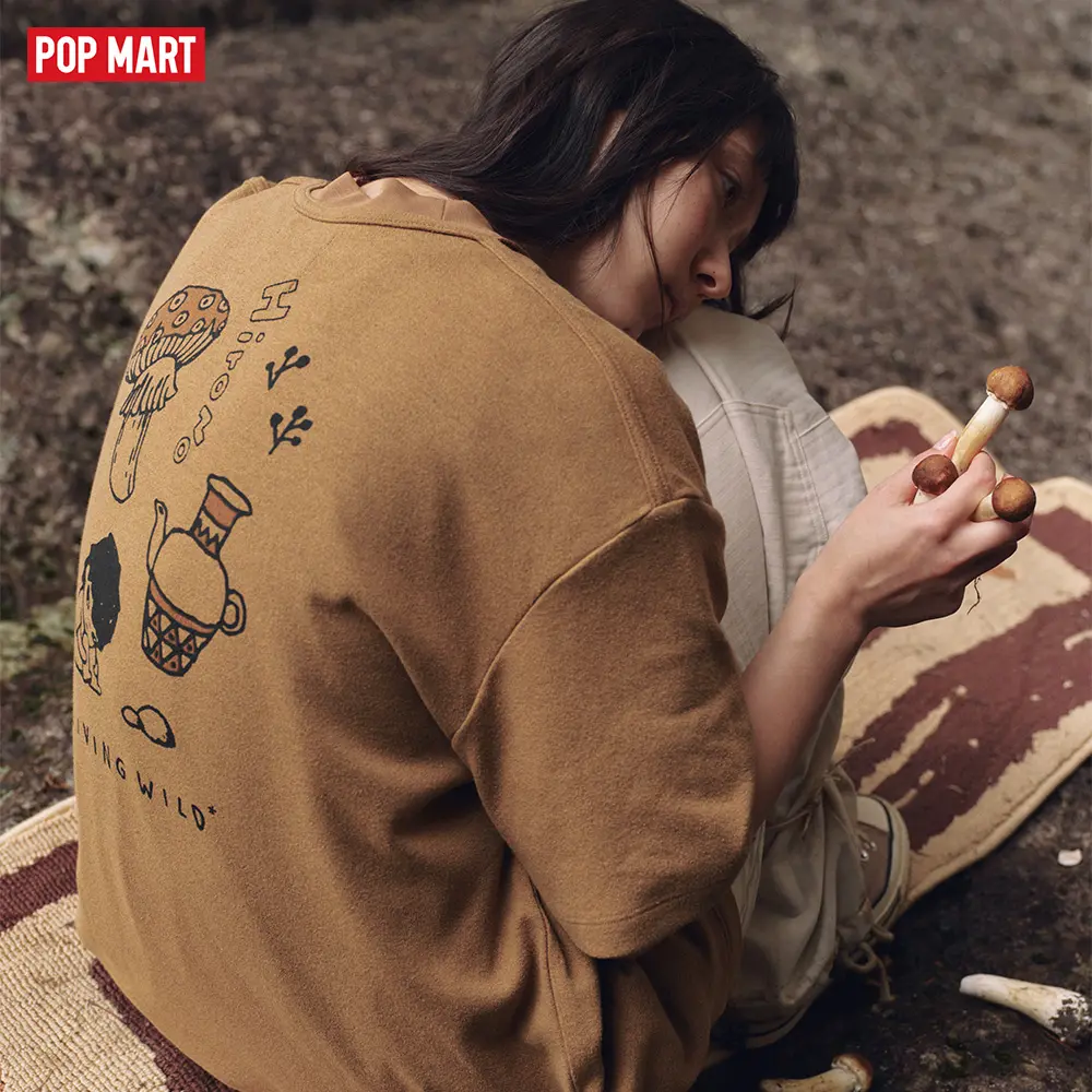 POP MART Hirono Living Wild-Shelter T-shirt,summerwins clothes