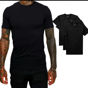 Cotton Slim Fit T-Shirts - White and Black Combo (3-Pack) for Men