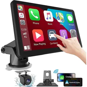 GigTech 7” Wireless CarPlay & Android Auto Display (compatible with all radios via aux, Bluetooth, etc...)