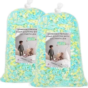 Bean Bag Filler, 12lbs Shredded Memory  Filling, Bean Bag Chair Filling Stuffing, Bean Bag Refill Insert, Punching Bag Filler, Pillow Filler Stuffing for Stuffed /Arts Crafts(Multi)