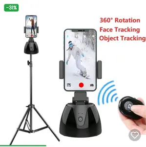Automatic Smart Remote Selfie Stick 360 Degree Rotation Mobile Phone Accessories Plastic