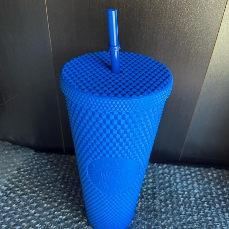 Starbucks New Blue Sapphire Matte Mexico Bling Studded Venti 24oz Tumbler