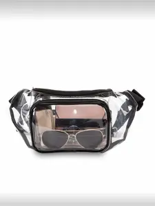 Men's Summer Transparent Adjustable Chest Bag Beach Crossbody Bag Lightweight Waterproof Belt Bag Sling Pack for Travel Swimming