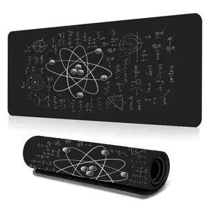 1pc Physics Formula Atom Model Large Gaming Mouse Pad, Science Math Geek Extended Desk Mat,Office Desk Accessories Non-Slip Stitched Edge Computer Mat ,Rubber Base Laptop Keyboard Pad for Home Office & Gamer,Durable and Spill-Resistant,Ideal Gift