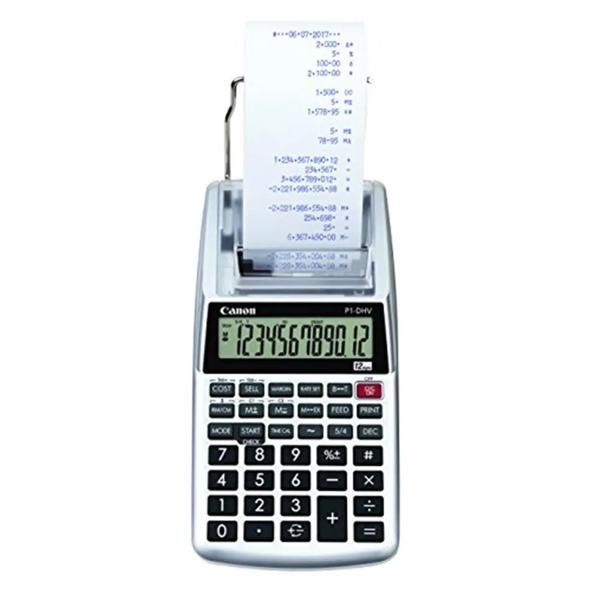 Canon Office Products CNMP1DHV3 12-Digit Printing Desktop Office Calculators - Accounting Supplies for Profit Margin Calculation, Time Calculation