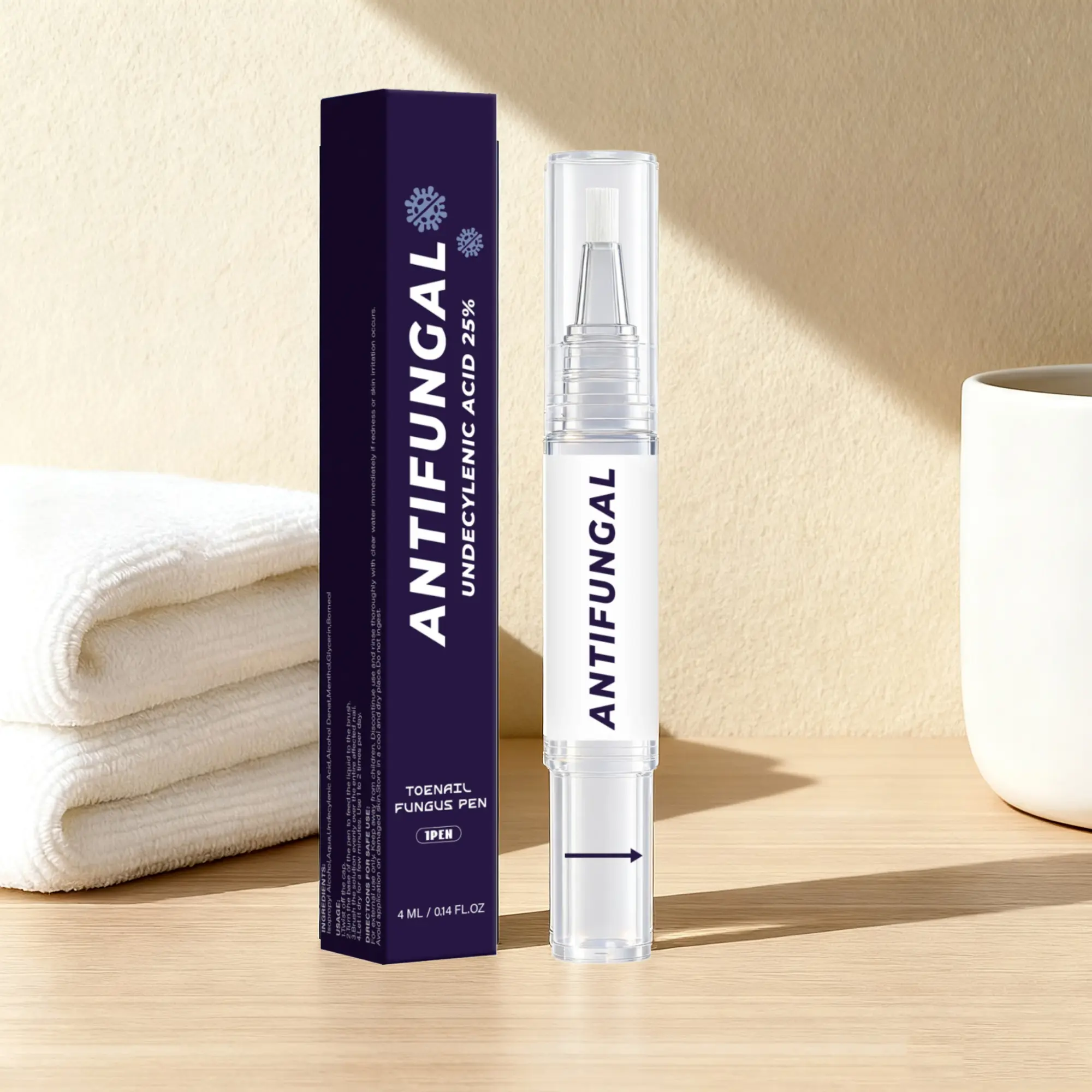 Toenail Fungus Pen, Toe Nail Fungus Renewal Pen, Toenail Fungus Renewal, 4 Packs Powerful Fast Acting For Thick, Discolored, Broken & Damaged Toe & Finger Nail, Nail Care, Nail Serum, Nail Repair Pen, Nail Care Products