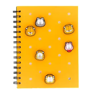 Garfield 160-Page Silicone Spiral Notebook With Pop Charms | 6 x 8 Inches