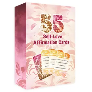 55 Self-Love Affirmation Cards for Women & Girls, Positive Message Card, Daily Positive Quotes, Positive Affirmations, Confidence Building, Goal Achievement, Holiday Gift Box Set