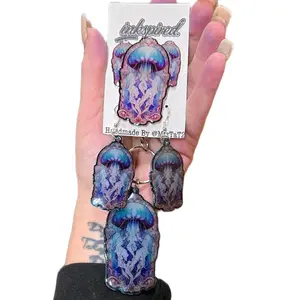 Inkspired Handmade Limited Edition "Go with the flow" Jellyfish Accessory Set - Only 50 Sets Produced of this jewelry accessory swt