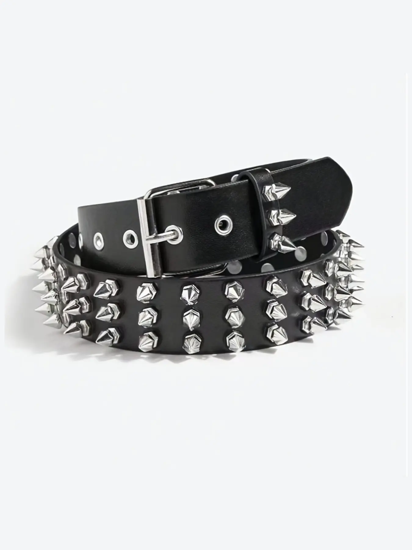 Unisex Punk Rock Rivet Beaded Waist Belt, Street Style Belt, Street Style Waistband, Fashion Accessory, Casual and Trendy Style, Suitable for All Seasons, Men and Women, Pu Leather Belts