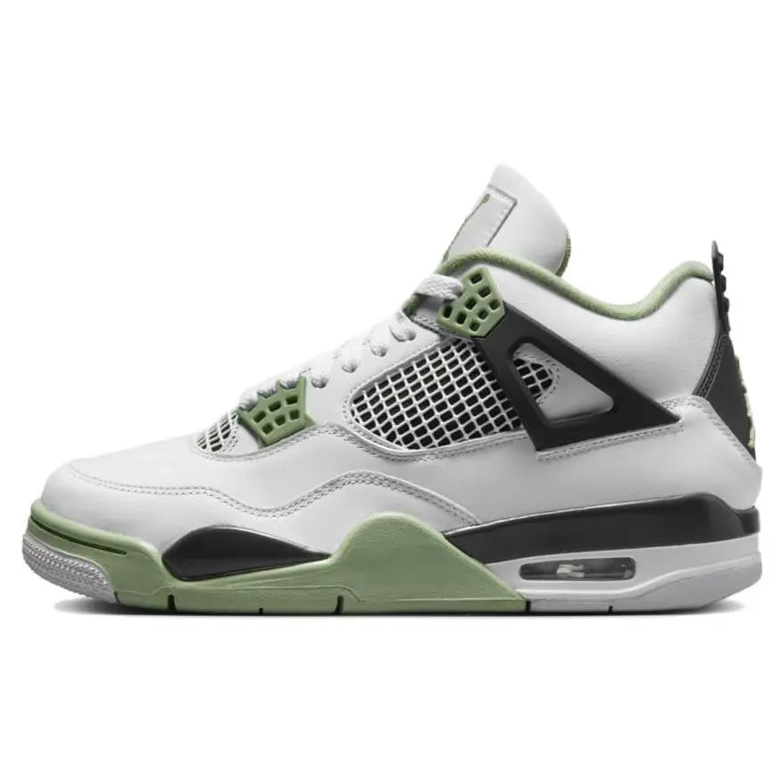 Women's Athletic Air Jordan 4 Retro 'Seafoam' Shoe, Premium Sports Footwear Sneaker