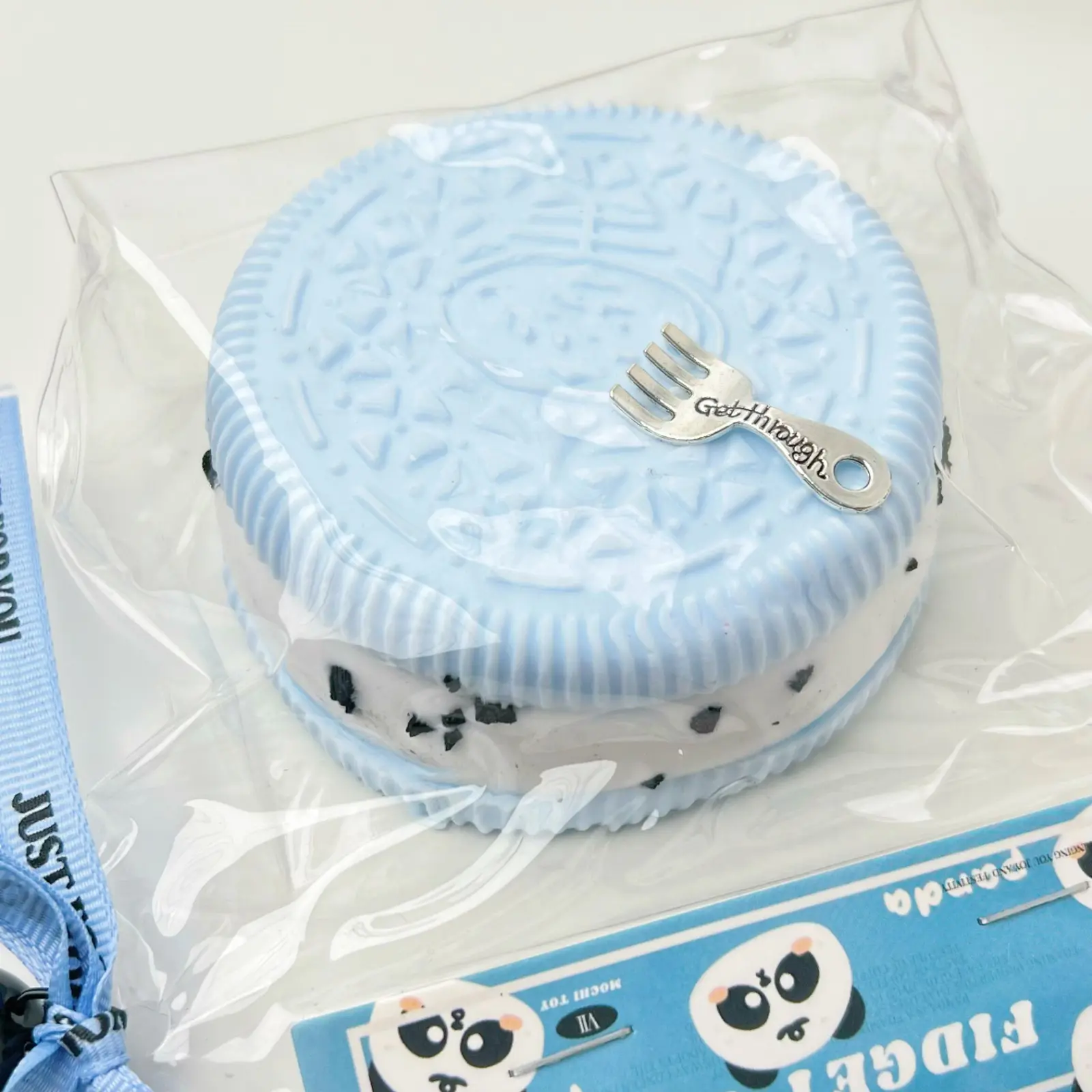 【Buy 3 Get 1 Free】Sea Salt Dark Chocolate Filled Cookie Squishies - Food-Grade Silicone Slow-Rising Stress Relief Squeeze Toy, Handmade Kids' Sensory Tool with Thick Creamy Slime Texture, Sensory Tools