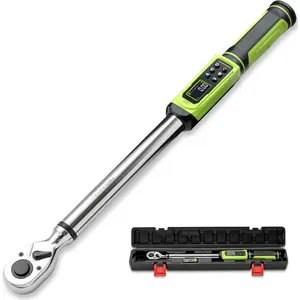Digital Torque Wrench 1/2" Drive-2.2-147.5Ft.Lb/3-200N.m, Electric Torque Wrench With Dual Direction Vibration Buzzer LED ,+-2% Accuracy Five Units for    Auto Repair