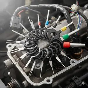 Professional Car Electrical Tool Kit: Automotive Repair Tools, Multifunction Stainless Steel Terminal Pliers, Durable Pin Extractor, Wire Crimping Connectors for Audio Wiring, Electronics Repair, Auto Maintenance & Connector Removal Tools