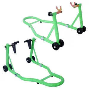 Hdmw Motorcycle Stand 1000LB Sport Bike Front and Rear Wheel Lift Swingarm Paddock Stands Black U  green
